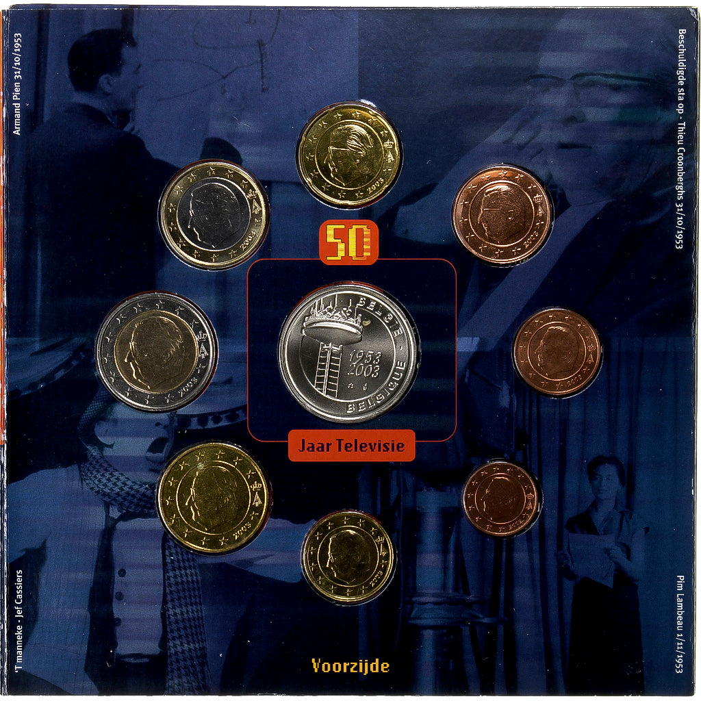 België, 1 Cent to 2 Euro, 2003, Brussels, BU, FDC, n.v.t.