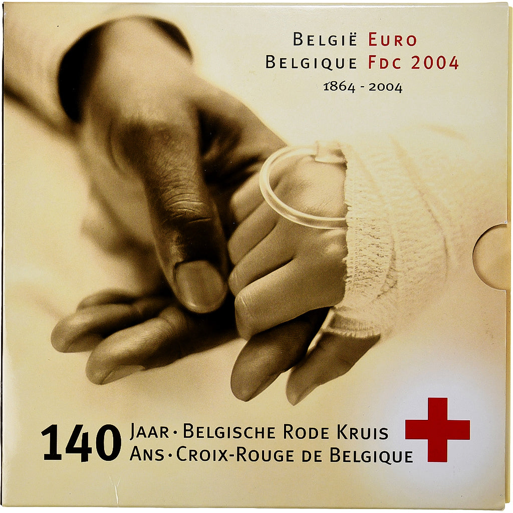 Belgium, 1 Cent to 2 Euro, Croix Rouge, 2004, Brussels, BU, MS(65-70)