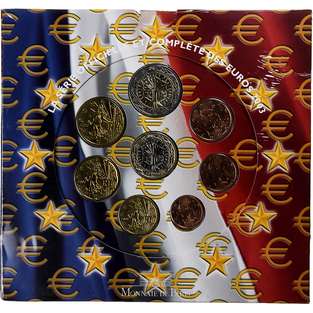 France, Monnaie de Paris, Euro-Set, 2003, MS(65-70), Gadoury:page 338