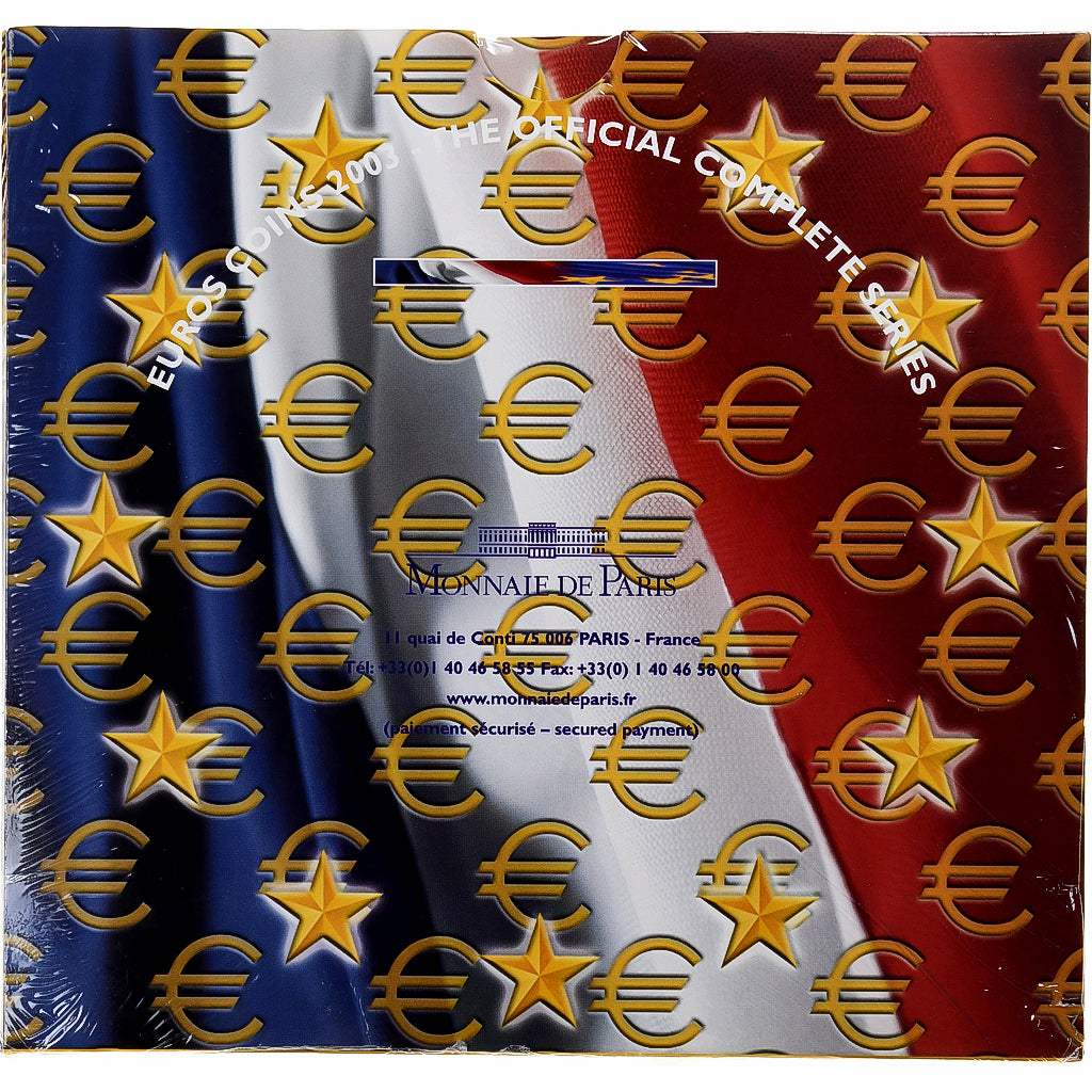 France, Monnaie de Paris, Euro-Set, 2003, MS(65-70), Gadoury:page 338