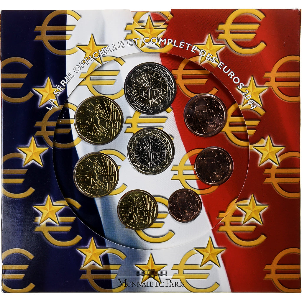 France 1 Cent to 2 Euro euro set 2004 Monnaie de Paris BU MS(65-70 ...