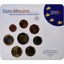 Germany, 1 Cent to 2 Euro, 2004, Stuttgart, Set Euro, MS(65-70)