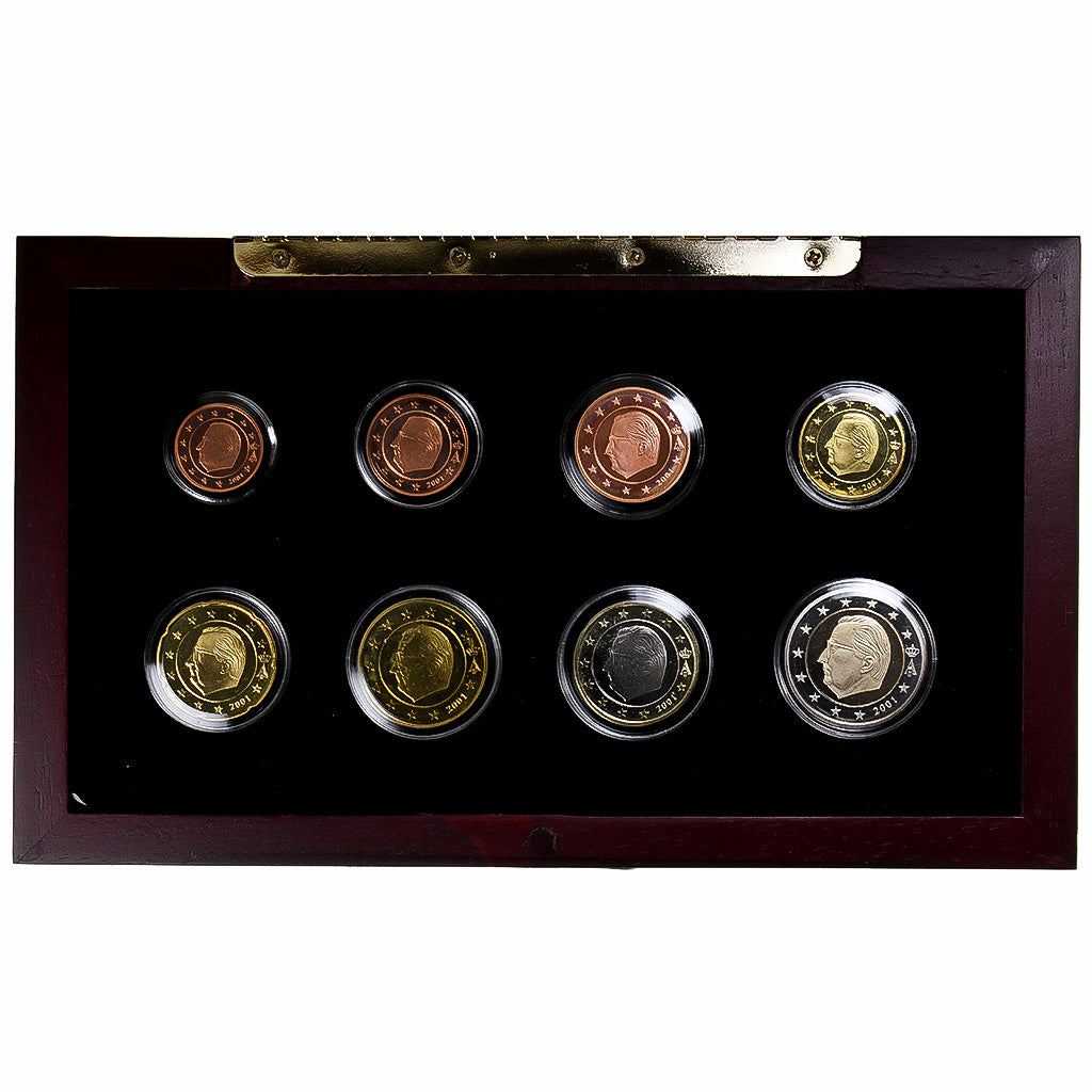 Belgium, Proof Set Euro, 2001, 1c à 2€, MS(65-70)