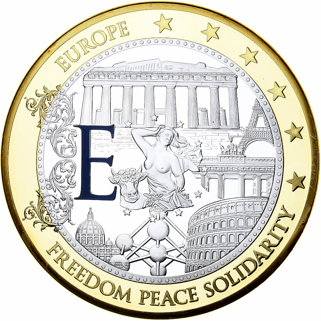 França, medalha, Géants Euro, Politics, Freedom, Peace, Solidarity, MS(65-70)