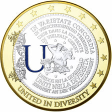 France, Médaille, Géants Euro, Politics, United in Diversity, FDC, Copper Clad