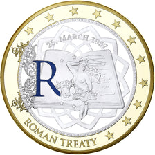 France, Medal, Géants Euro, Politics, Roman Treaty, MS(65-70), Copper Clad