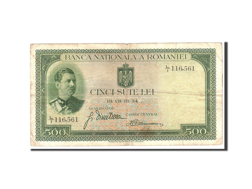 Romania, 500 Lei, 1934, 1934-07-31, KM:36a, VF(20-25)