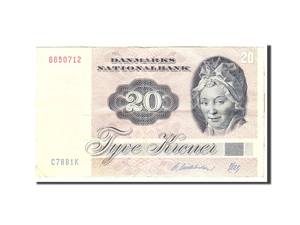 Denmark, 20 Kroner, 1979, 1981, KM:49c, VF(30-35)