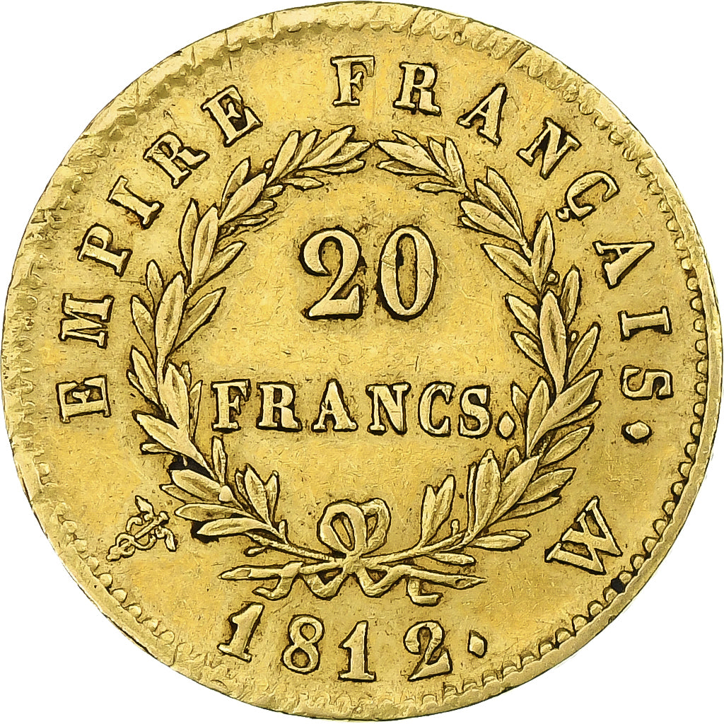 Coin, France, Napoléon I, 20 Francs, 1812, Lille, AU(50-53), Gold, KM:695.10