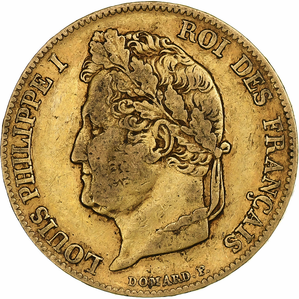 Moeda, França, Louis-Philippe, 20 Francs, 1840, Paris, VF(30-35), Dourado