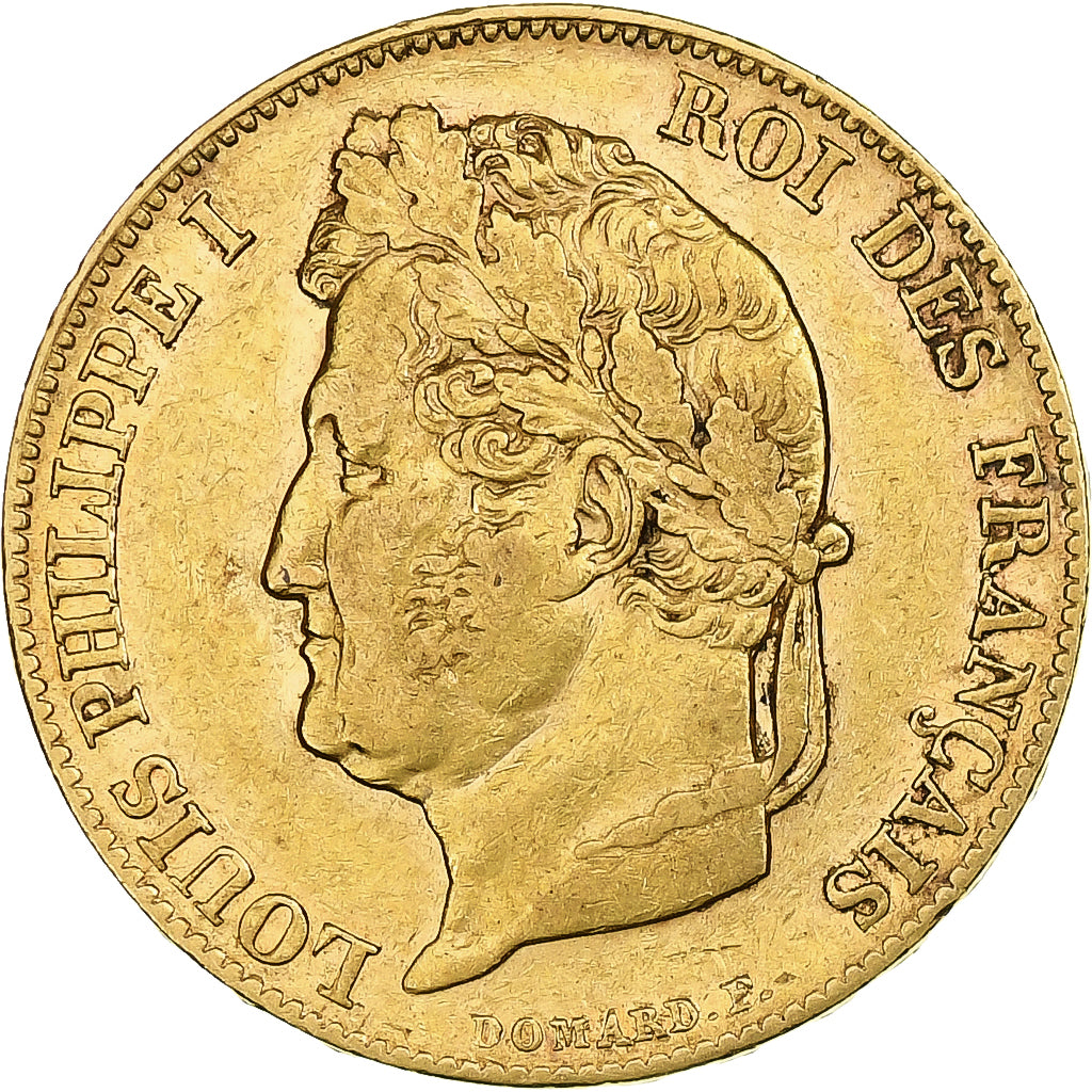 Francja, Louis-Philippe, 20 Francs, 1839, Paris, EF(40-45), Złoto, KM:750.1