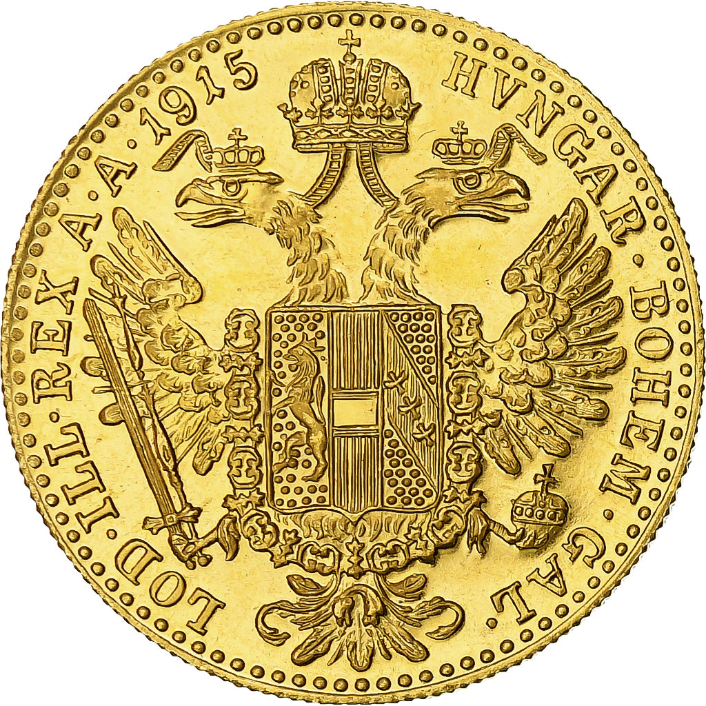 Austria, Franz Joseph I, Ducat, 1915, Restrike, MS(64), Gold, KM:2267