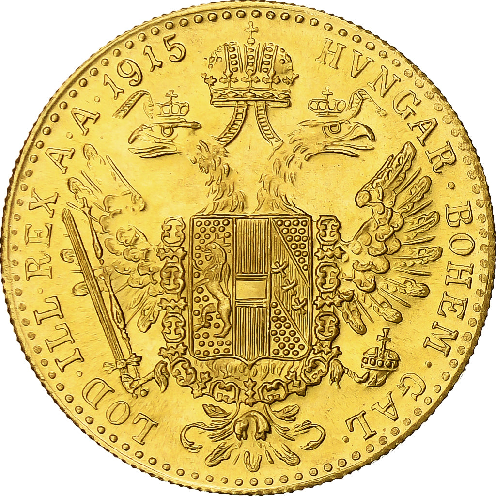 Austria, Franz Joseph I, Ducat, 1915, Restrike, MS(64), Gold, KM:2267