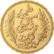 Tunisie, Ali Bey, 20 Francs, 1901, Paris, TTB+, Or, KM:227