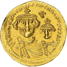 Heraclius, with Heraclius Constantine, Solidus, 616-625, Constantinople, Gold