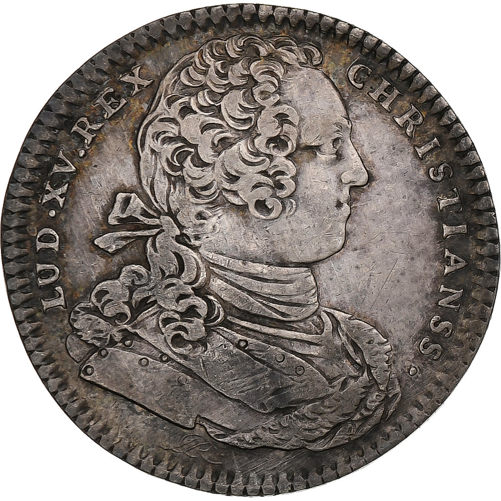 France, Token, Louis XV, 1732, Silver, Ordinaire des Guerres, VF(30-35)