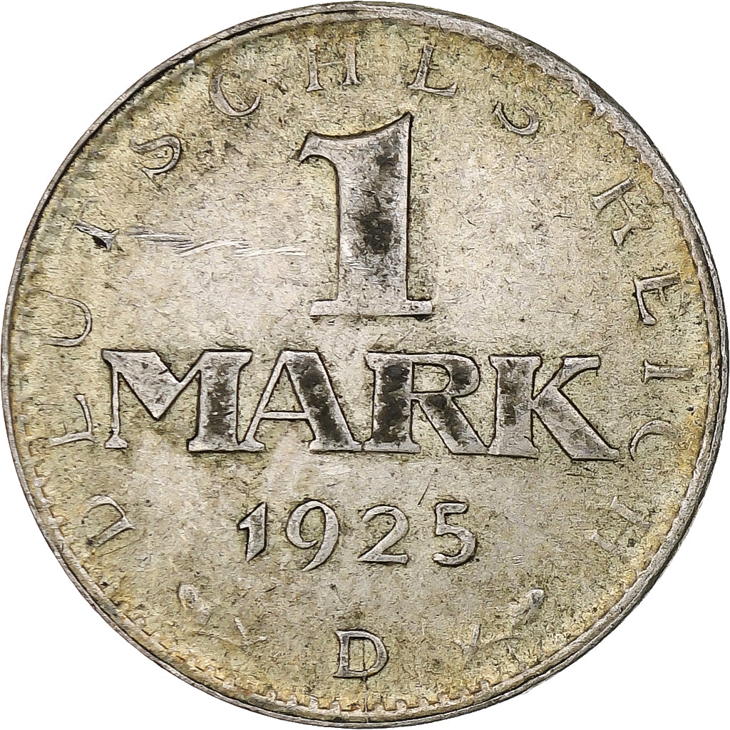 GERMANY, WEIMAR REPUBLIC, Mark, 1925, Munich, Silver, VF(30-35), KM:42