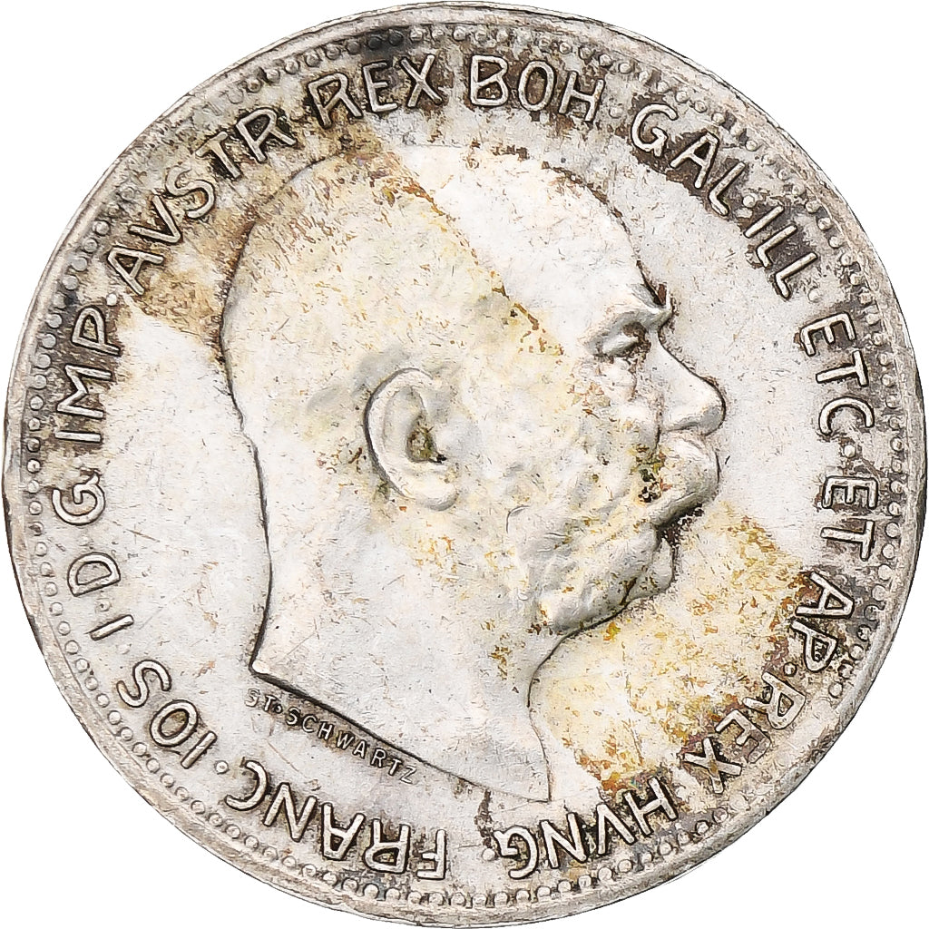Austria, Corona, 1916, Silver, AU(50-53)