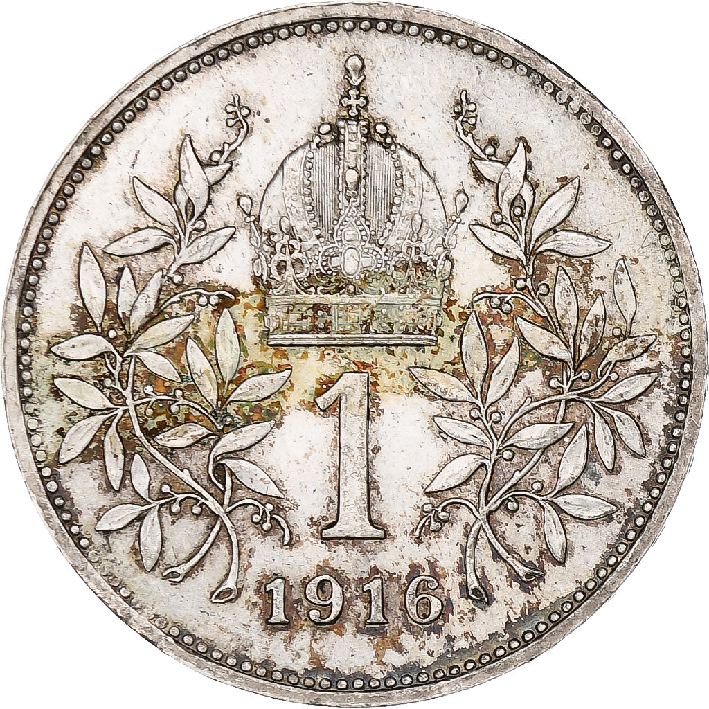 Austria, Corona, 1916, Silver, AU(50-53)
