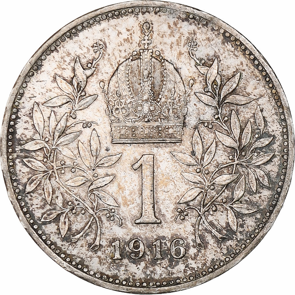 Austria, Corona, 1916, Silver, AU(50-53)