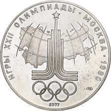 Russia, 10 Roubles, 1977, Saint-Petersburg, AU(55-58), Silver, KM:150
