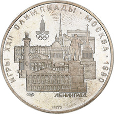 Russie, 5 Roubles, 1977, Saint-Petersburg, SUP, Argent, KM:146