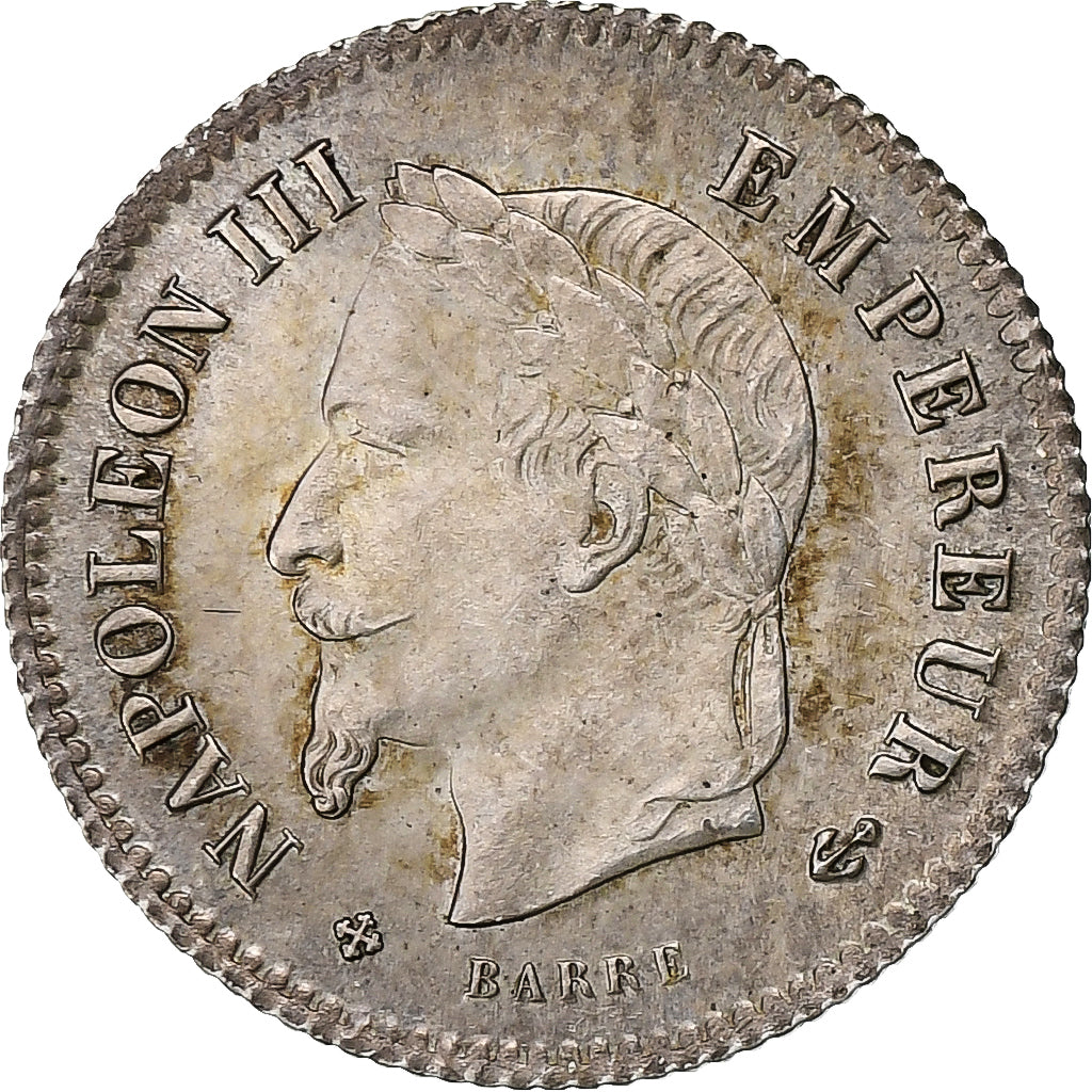 Francia, Napoleon III, Napoléon III, 20 Centimes, 1867, Strasbourg, SPL