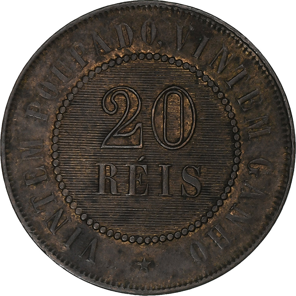 Brazil, 20 Reis, 1904, Bronze, EF(40-45), KM:490