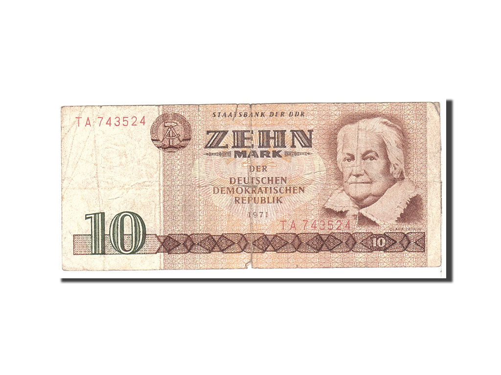 Germany - Democratic Republic, 10 Mark, 1971, KM:28a, Undated, VF(20-25)