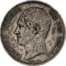 Belgium, Leopold I, 5 Francs, 5 Frank, 1849, Brussels, Silver, VF(30-35), KM:17