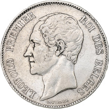 Bélgica, Leopold I, 5 Francs, 5 Frank, 1849, Brussels, VF(30-35), Prata, KM:17