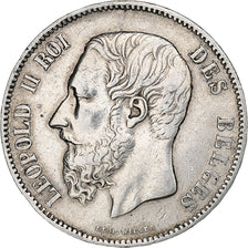 Belgium, Leopold II, 5 Francs, 5 Frank, 1869, Silver, VF(30-35), KM:24
