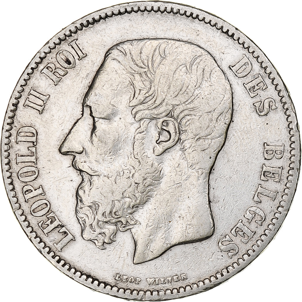 Belgium, Leopold II, 5 Francs, 5 Frank, 1871, Brussels, Silver, VF(20-25), KM:24