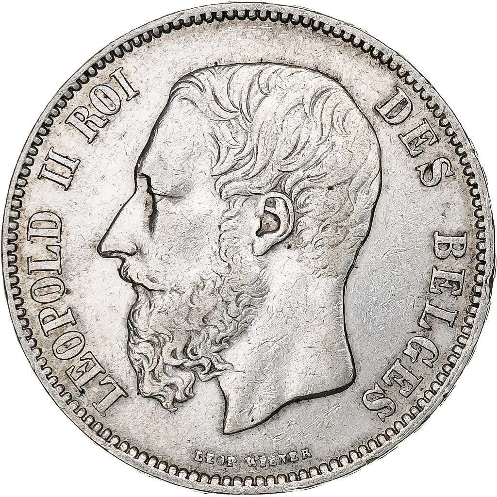 Belgium, Leopold II, 5 Francs, 5 Frank, 1873, Silver, EF(40-45), KM:24