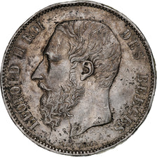 Belgium, Leopold II, 5 Francs, 5 Frank, 1873, Silver, EF(40-45), KM:24