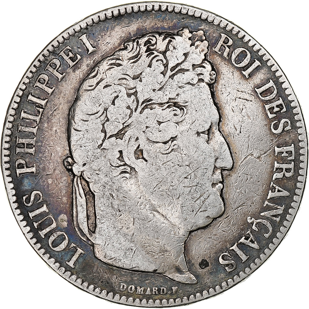 Monnaie, France, Louis-Philippe, 5 Francs, 1833, Paris, TB, Argent, Gadoury:678