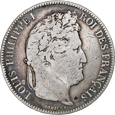 Monnaie, France, Louis-Philippe, 5 Francs, 1833, Paris, TB, Argent, Gadoury:678