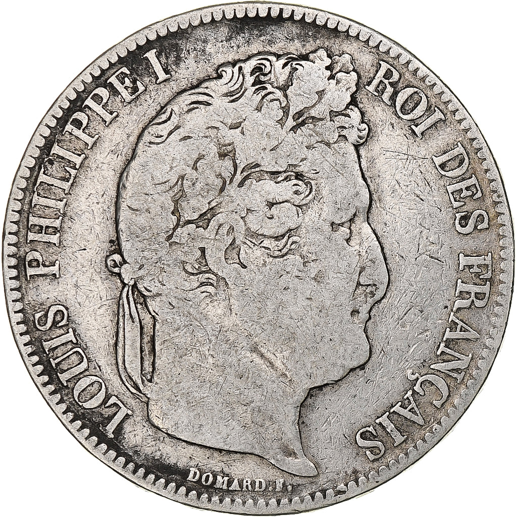 France, Louis-Philippe, 5 Francs, 1834, Lille, VF(20-25), Silver, KM:749.13