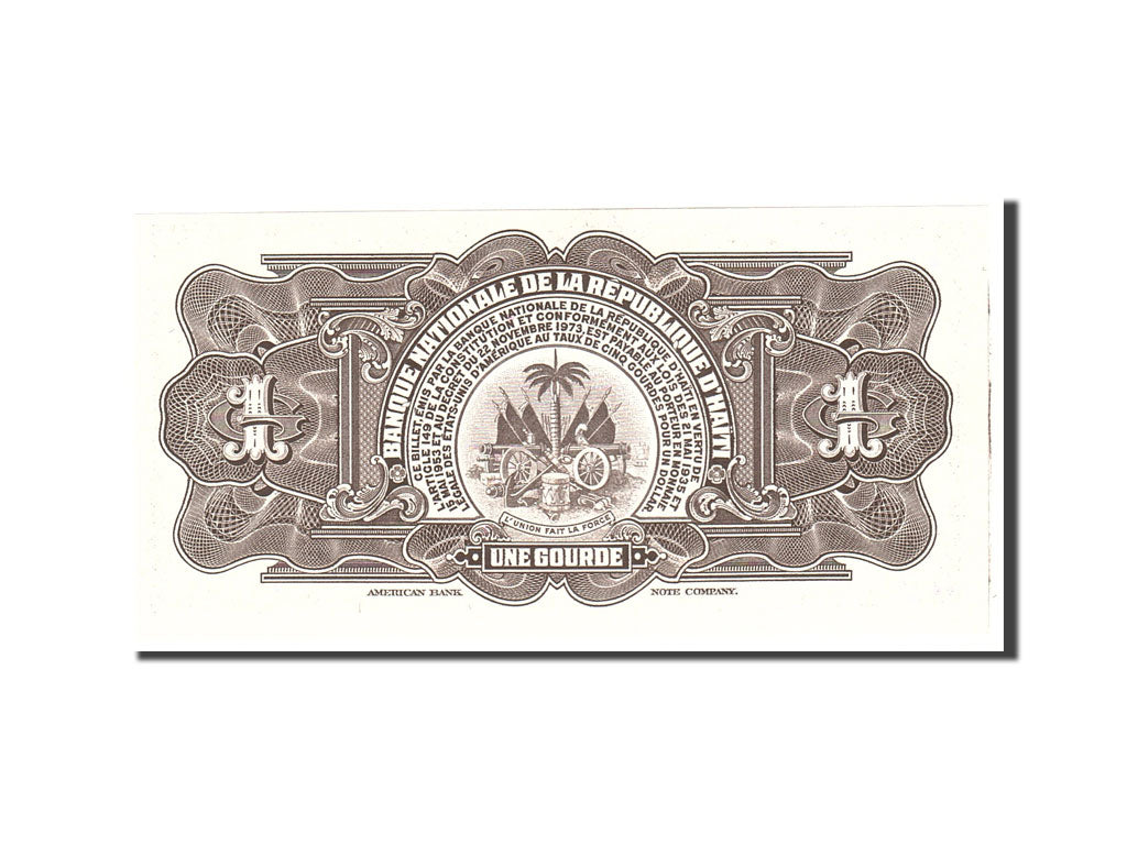Banknote, Haiti, 1 Gourde, 1919, Undated, KM:200a, UNC(65-70)