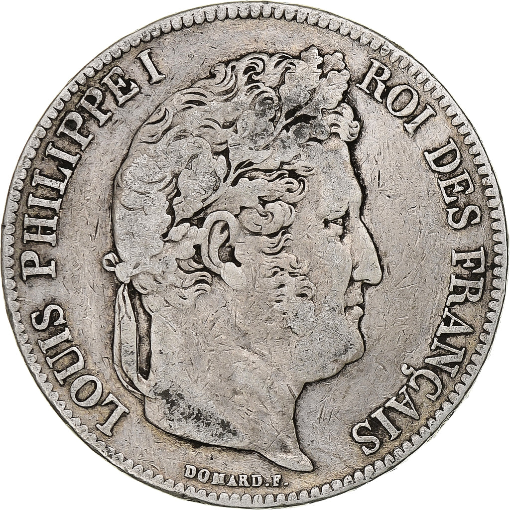 Coin, France, Louis-Philippe, 5 Francs, 1836, Paris, VF(20-25), Silver