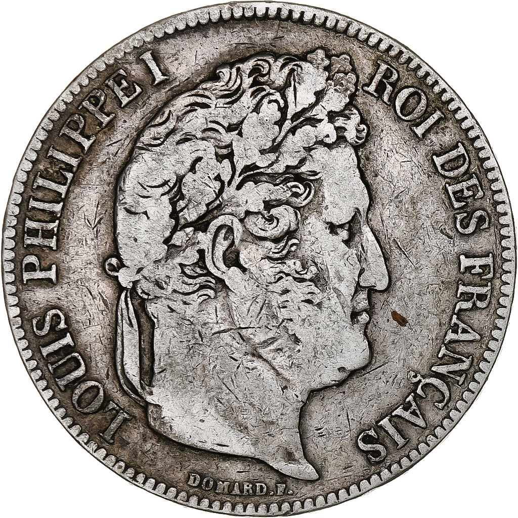 Coin, France, Louis-Philippe, 5 Francs, 1838, Lille, VF(30-35), Silver