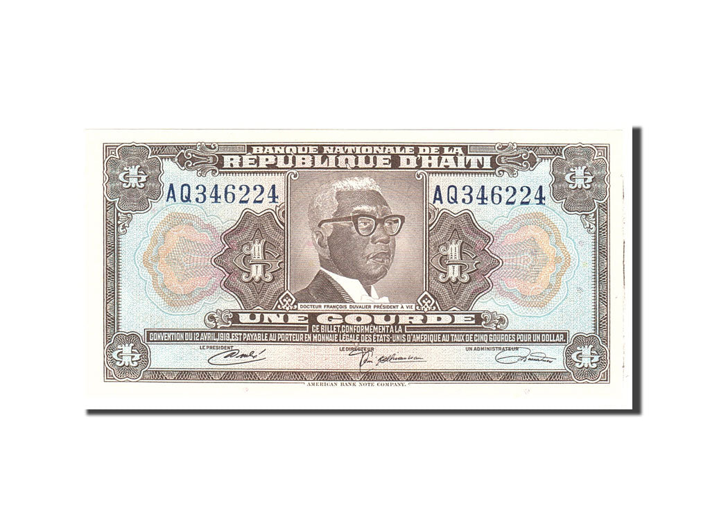 Banknote, Haiti, 1 Gourde, 1919, Undated, KM:200a, UNC(65-70)