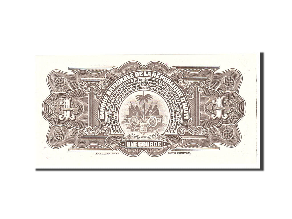Banknote, Haiti, 1 Gourde, 1919, Undated, KM:200a, UNC(65-70)