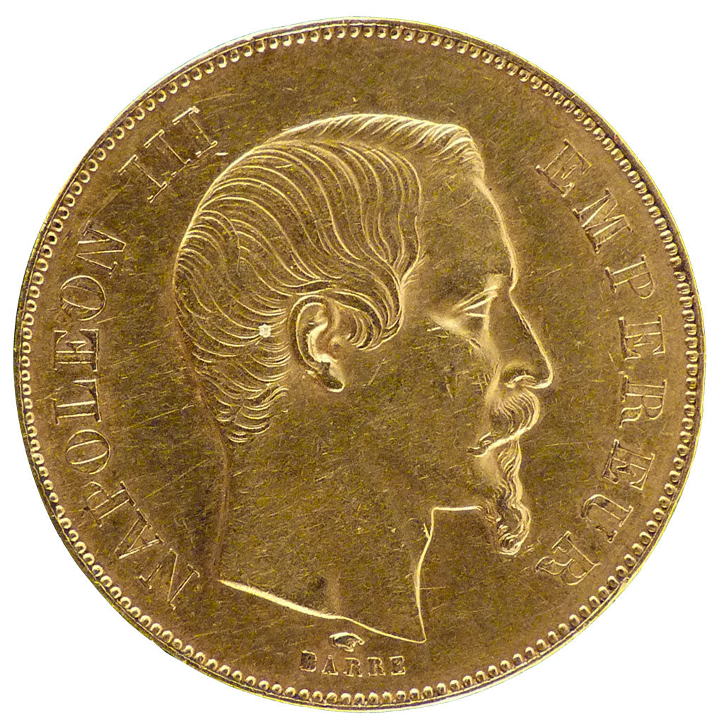 Francia, Napoleon III, Napoléon III, 50 Francs, 1857, Paris, BB+, Oro, Gadou...