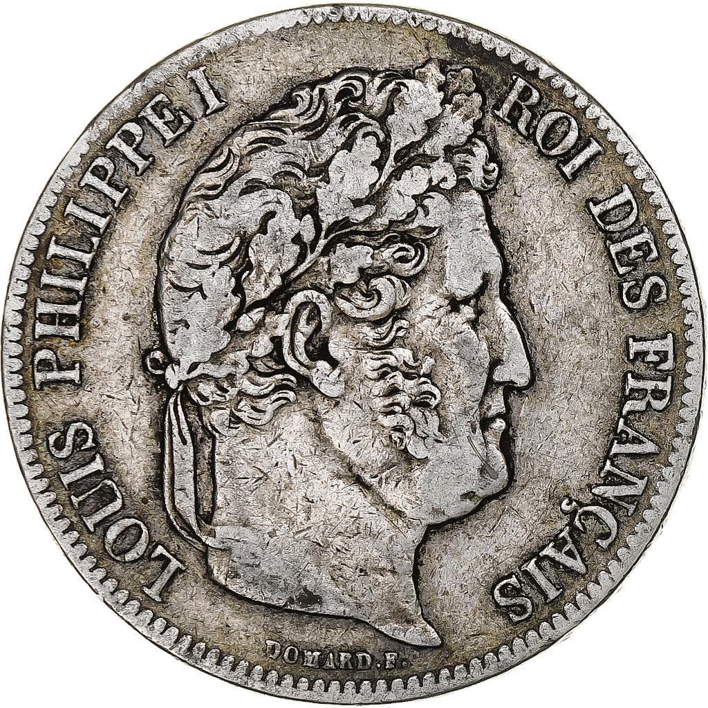 France, 5 Francs, Louis-Philippe, 1839, Paris, Silver, VF(30-35), Gadoury:678