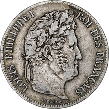 France, 5 Francs, Louis-Philippe, 1839, Paris, Silver, VF(30-35), Gadoury:678