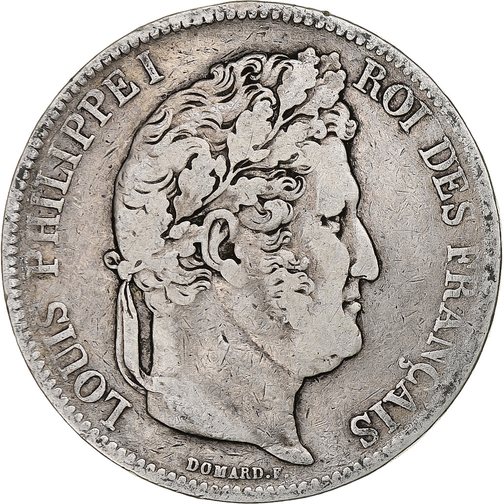 Coin, France, Louis-Philippe, 5 Francs, 1842, Strasbourg, VF(20-25), Silver