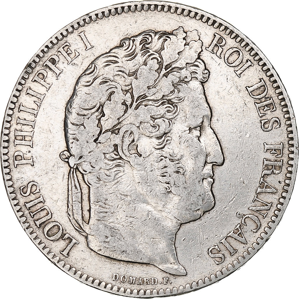Coin, France, Louis-Philippe, 5 Francs, 1843, Lille, VF(20-25), Silver