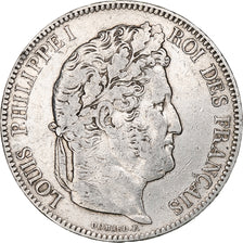 Coin, France, Louis-Philippe, 5 Francs, 1843, Lille, VF(20-25), Silver