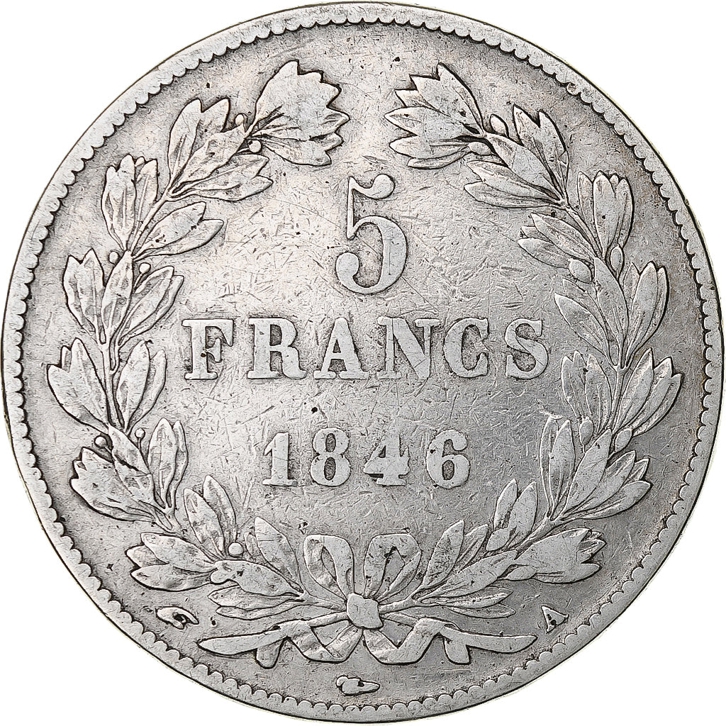 Coin, France, Louis-Philippe, 5 Francs, 1846, Paris, VF(30-35), Silver